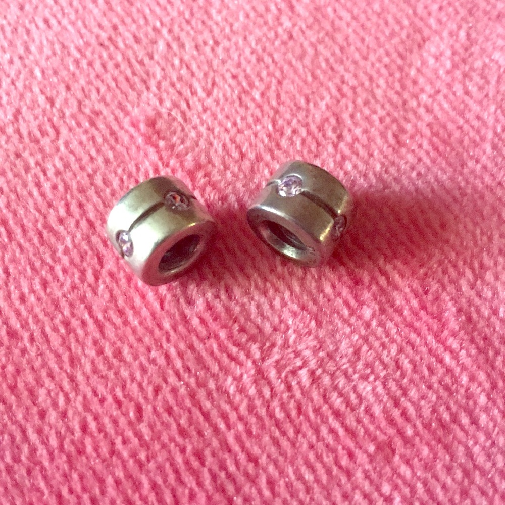 Pandora bead with pink stones